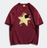 Large size fat sister pure cotton American front shoulder short-sleeved t-shirt women's summer niche design sense high street top season ins trendy