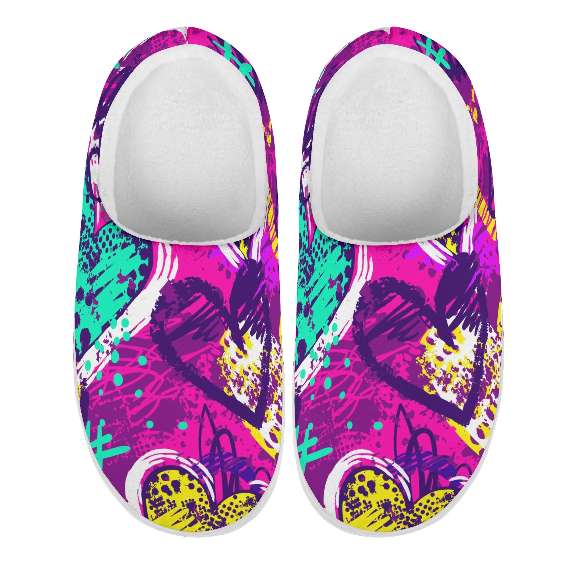 

1 Pair Soft Plush Cotton House Slippers Unisex Indoor Warm Shoes Lightweight Anti Slip Sole Comfortable For Daily Winter Home Use 37 білий