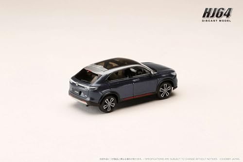 HJ64 1/64 Scale Honda VEZEL e: HEV PLaY Midnight Blue Beam Metallic Finished Model HJ642071BL