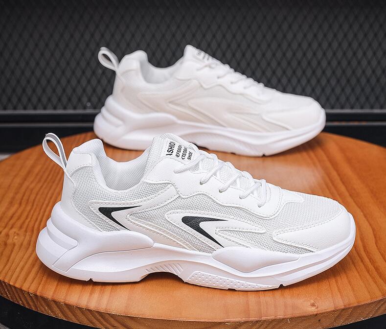 Men's Chunky Shoes 2025 Summer Breathable Running Sneakers with Thick Soles for Students