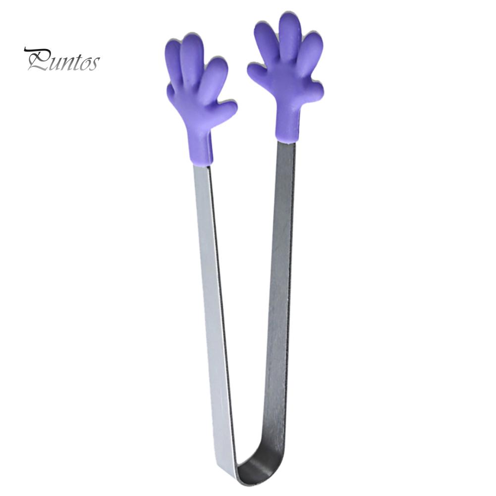 Puntos Küche Silikon Edelstahl kleine Palm Zucker Tong Lebensmittel Clip Klemme Home Tool