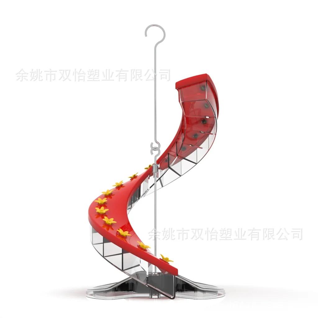

2025 New Helix Hummingbird Feeder Spiral Hummingbird Ladder Bird Spiral pet bird feeding rack Yard Garden Decor Outdoor Hanging