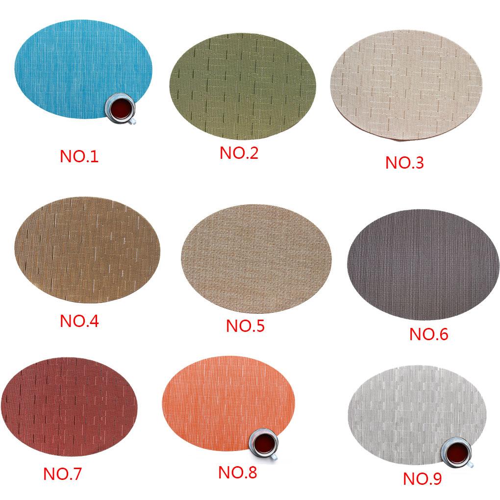 PVC Tischset Ovales Tischset Rutschfest Hitzebeständig Tisch Hitzeschutzpad