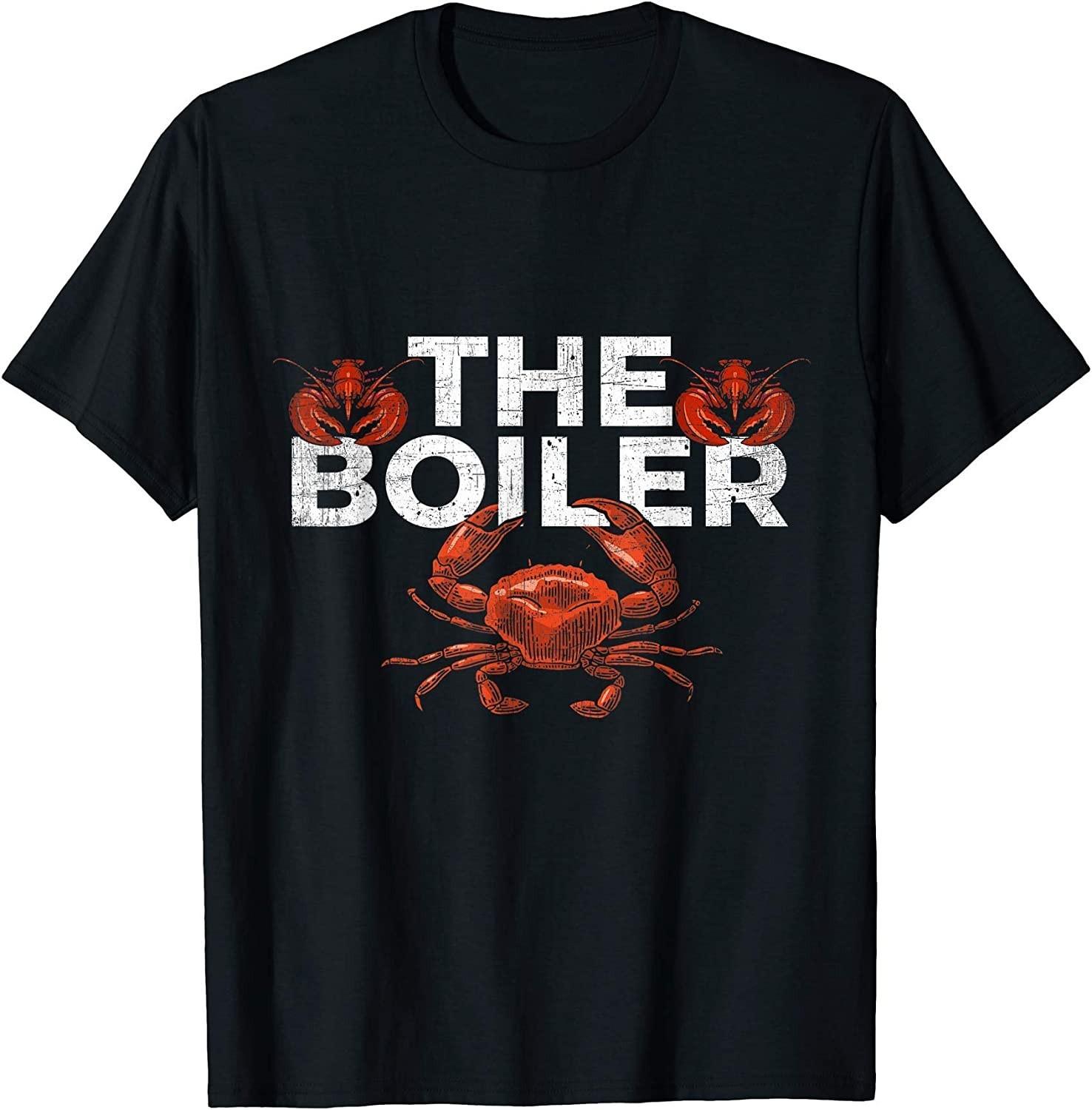 NEW LIMITED! The Boiler - Funny Crab & Lobster Boil Chef Tee - MADE IN USA XL