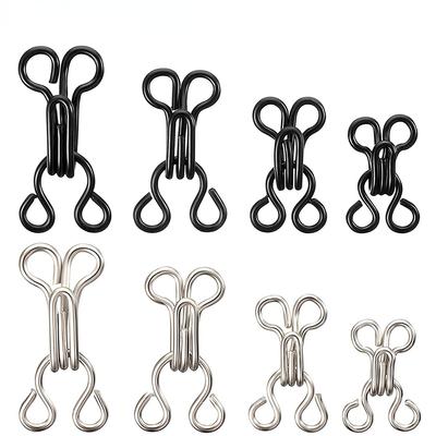 100 Paar unsichtbare Nähhaken und Ösen für Kleidung, BH, Jacke, Haken, Ersatz, Nähen, Handwerk, Schnalle, Bekleidungszubehör