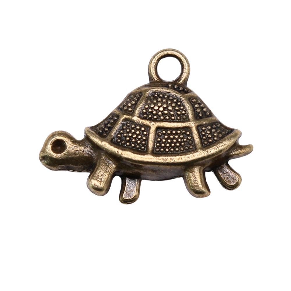 Turtle Charms Antique Bronze Silver Pendants For Animal Themed Jewelry Making