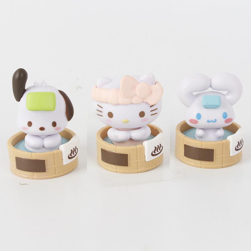 Adorable Sanrio Kuromi Bath Toy Model Figure Blind Box Collectible Set Pvc Material