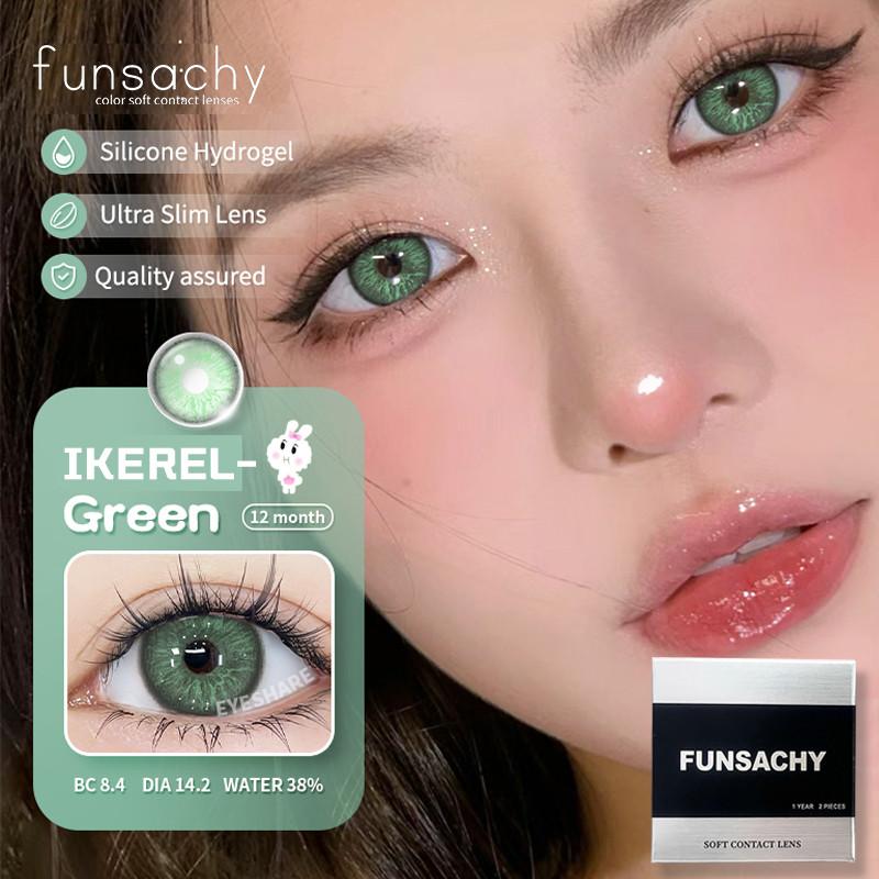 FUNSACHY Nové Módní Kontaktní Čočky 14.2mm Barevné Oční Kontaktní Čočky Modré Přírodní Čočky Šedé Zorničky Oční Make-up Kosmetika Roční