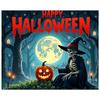 Ghost Decoration Full Moon Halloween Banner Pumpkin Decor Pumpkin Lantern Happy Halloween Sign For Party Prop Holiday Themed