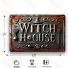 MysticEleganceDecor Vintage Witch House Iron Wall Hanging | Weatherproof, Distinctive Witchy Style, Effortless Installation