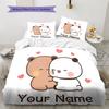 Custom Name Love Between Friends Bedding,Quilt Set Quilt Cover Pillowcase Home Birthday Gift (1 * Duvet Cover + 2 * Pillowcase, Without Core)