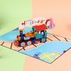 3D Pop-up Birthday Wishes Train Greeting Card