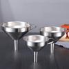304 Stainless Steel Funnel Metal Wide Mouth Funnel With Strainer Mesh For Cooking Oil Liquid Spice Filter Home Kitchen Gadgets
