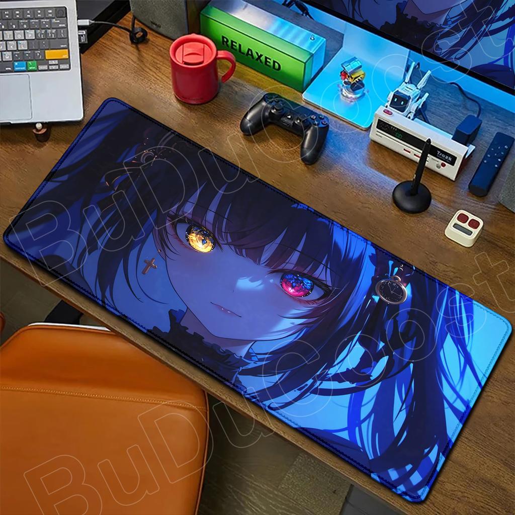HD Cute Girl Large Mousepad Anime Date A Live Mouse Pad Laptop Gaming Accessories Keyboard Desktop Tokisaki Kurumi Toka Yatogami