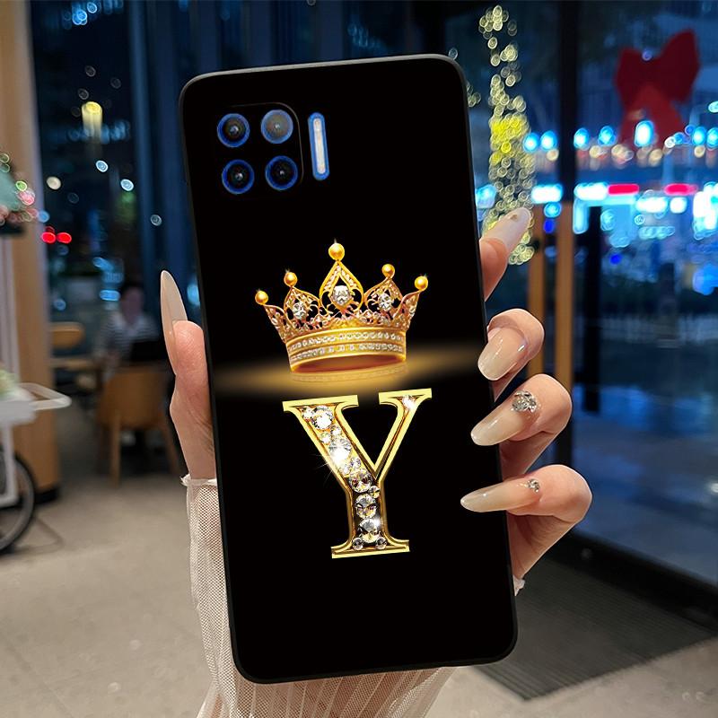 Initial Letter Couple Crown Phone Case For Motorola Moto G 5G Plus Bumper Silicone Black Case Protective Shockproof Soft Cover
