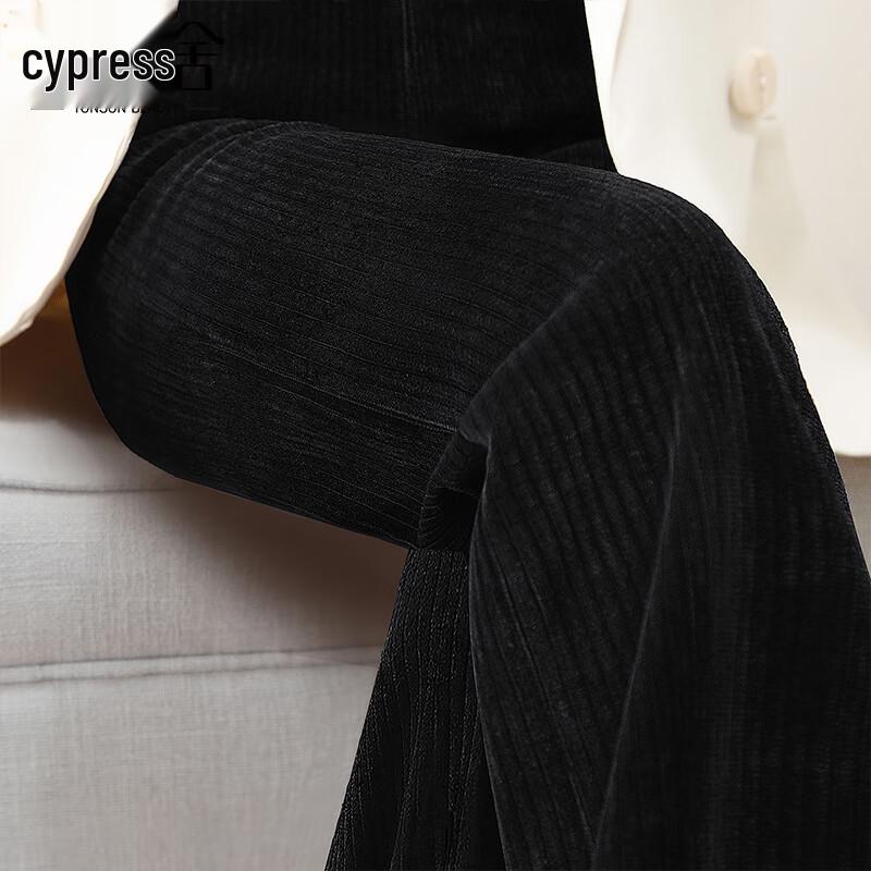 

Sibaishe Women s Elastic High-Waist Wide-Leg Draping Trousers L