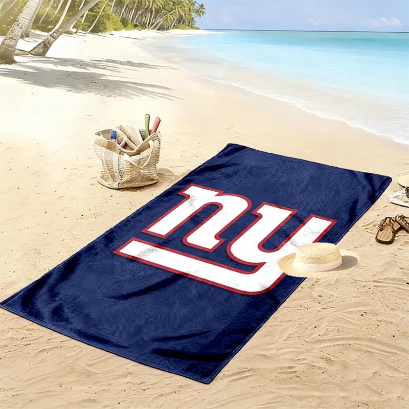 New York Giants Print Beach Towel, Large Soft Quick Dry Towel for Beach Camping Swimming