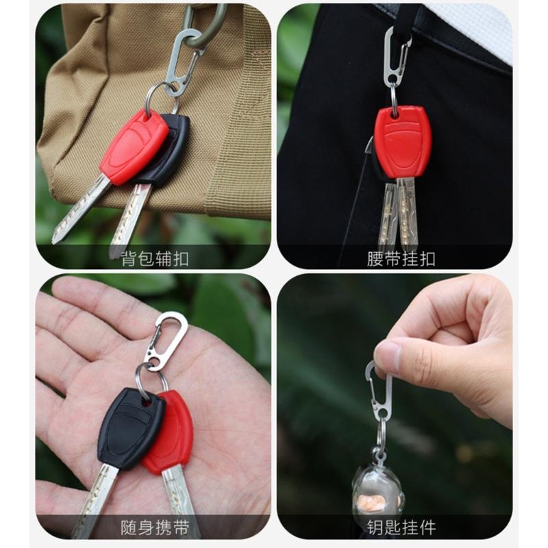 10Pcs Carabiner Hook for Camping Hiking Fishing D Shape Keyring Carabiner Spring Snap Clip Hook Snap Hook Carabiner Clip
