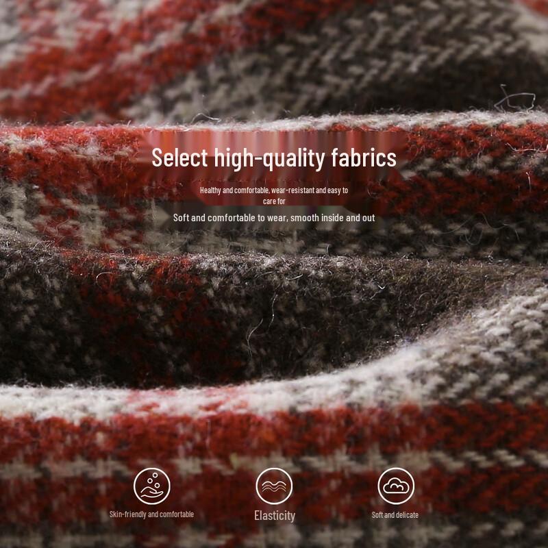 Girls' Winter Thickened Quilted Plaid Jacket