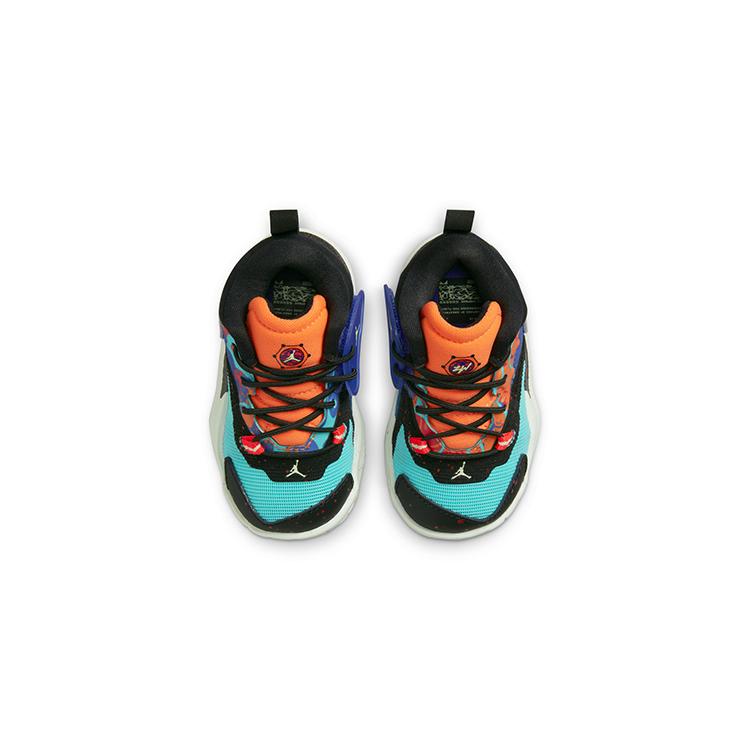 Jordan Zion 1 Zion 1 Cushioning, Wear Resistant Mid Top Toddler Shoes Orange Green Infant And Toddler DC2023-800