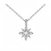 S925 Sterling Silver Snowflake Zircon Necklace - Fashionable Romantic Clavicle Chain 2025