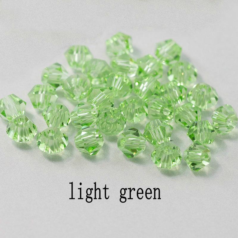 4mm 100pcs Shiny Crystal Beads Bicone Beads Glass Beads Loose Spacer Beads for Bracelet DIY Jewelry Making 200pcs