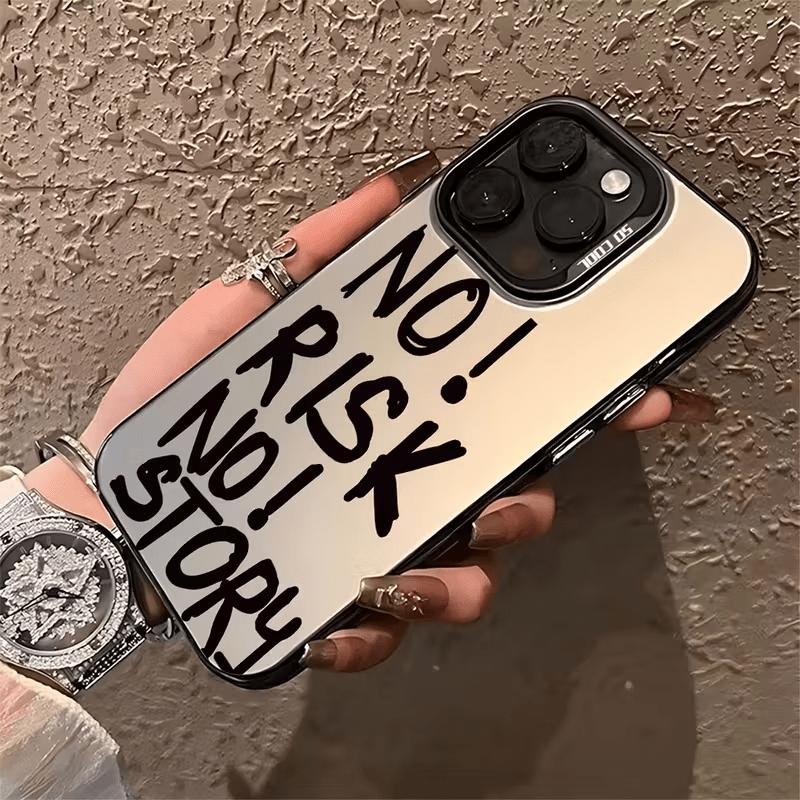 

Simplified Personalized English NO RISK NO IMD phone case with STORY pattern For iPhone 11 12 13 14 15 16 17 XS XR X 12 13 Plus Pro Max SE series iPhone 11 Pro чёрный