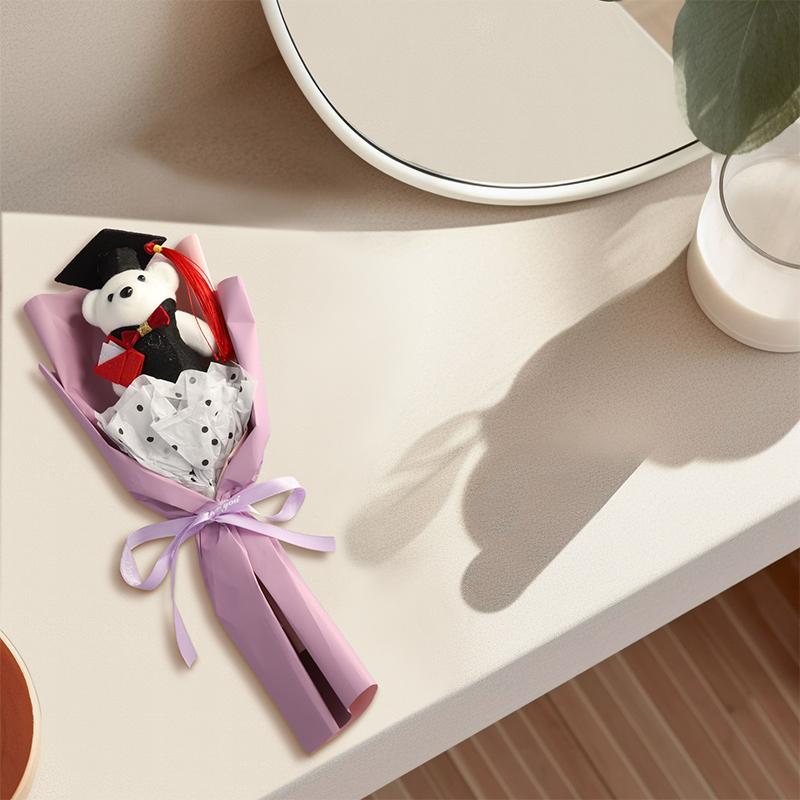 Studenttid DIY-bukett Tecknad björn Söt Handgjord Kreativ Gåva Gåva