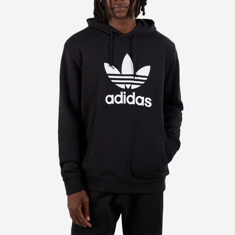 adidas Adicolor Classics Trefoil Hoodie Black/White Men Streetwear IM4489