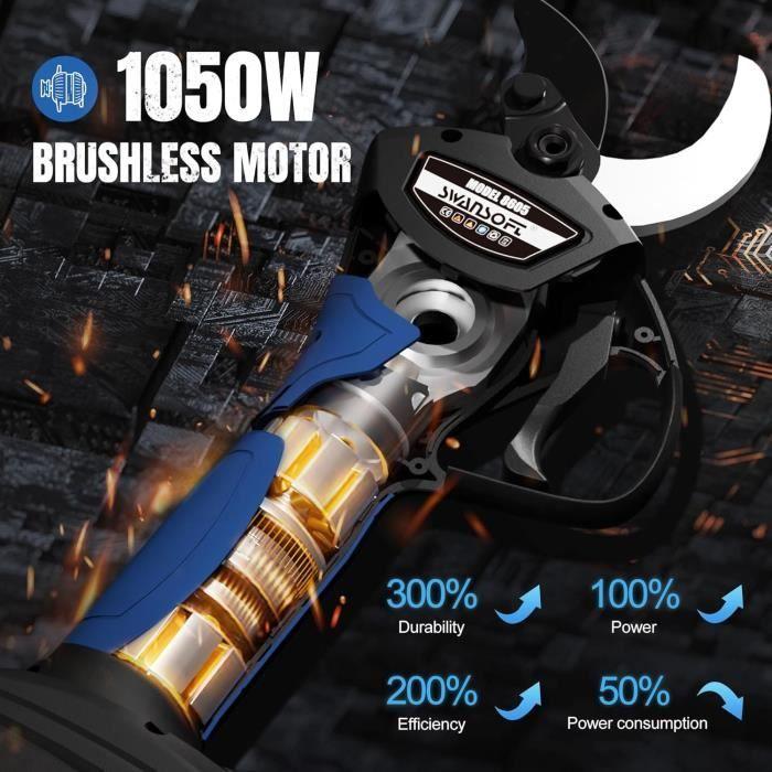 Sécateur Électrique - SWANSOFT - 8605 - 40mm - 1050W - 21V - Contrôle Progressif