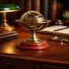 12.7 Cm Brass Armillary Sphere Globe On Wooden Base Nautical Desk Decor Christmas Father’s Day Gift
