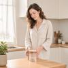 Clear Airtight Storage Canister with Wood Lid for Tea, Grains and Pantry Organization