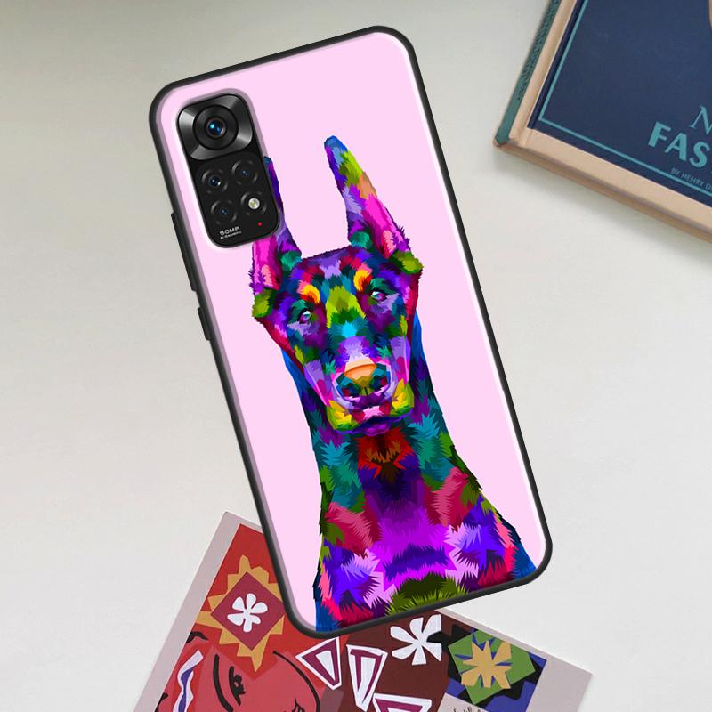 Animals Doberman Dog Case For Xiaomi Redmi Note 14 13 12 11 9 10 15 Pro Plus Redmi 15 15C 14C 13C 12C 10C Cover