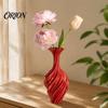 Einzigartiger Dekorativer Blumentopf 3D-gedruckte Vase, Verdrehtes Wirbeldesign, Minimalistische Tischdeko Charmante Heimvase Hydroponisch für Wohnzimmer Ästhetische Dekoration