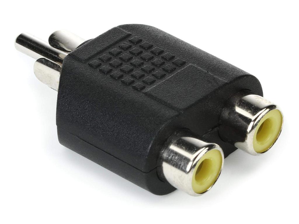 Hosa GRF-398 RCA female x 2-RCA male x 1 conversion adapter