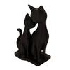 3D Printed Cat Figurine, 2 Cats Intertwining Sculpture, Modern Black Cat Statue for Home, Living Room, Office Desk, Shelf Decor