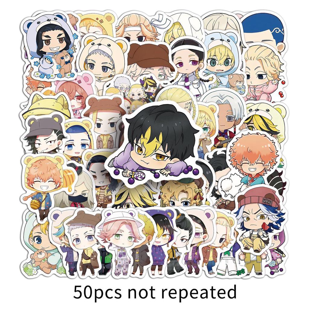 50 Tokyo Revengers Anime Stickers: Creative Decorations for Cups, Journals, and Phones