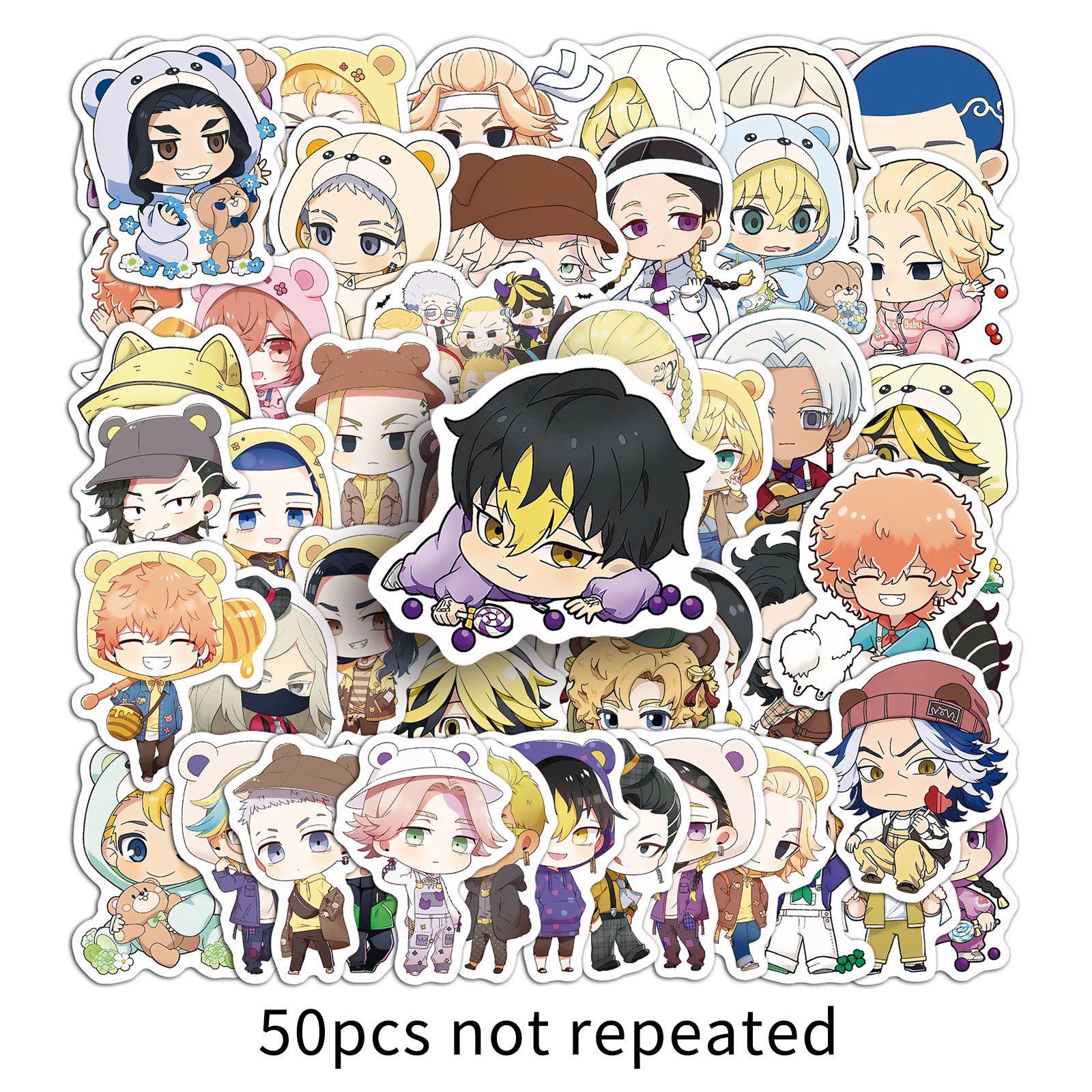 Tokyo Revengers Cute Mikey Stickers: 50 Sheets of Japanese Anime Character Graffiti for Journals and Car Decoration.