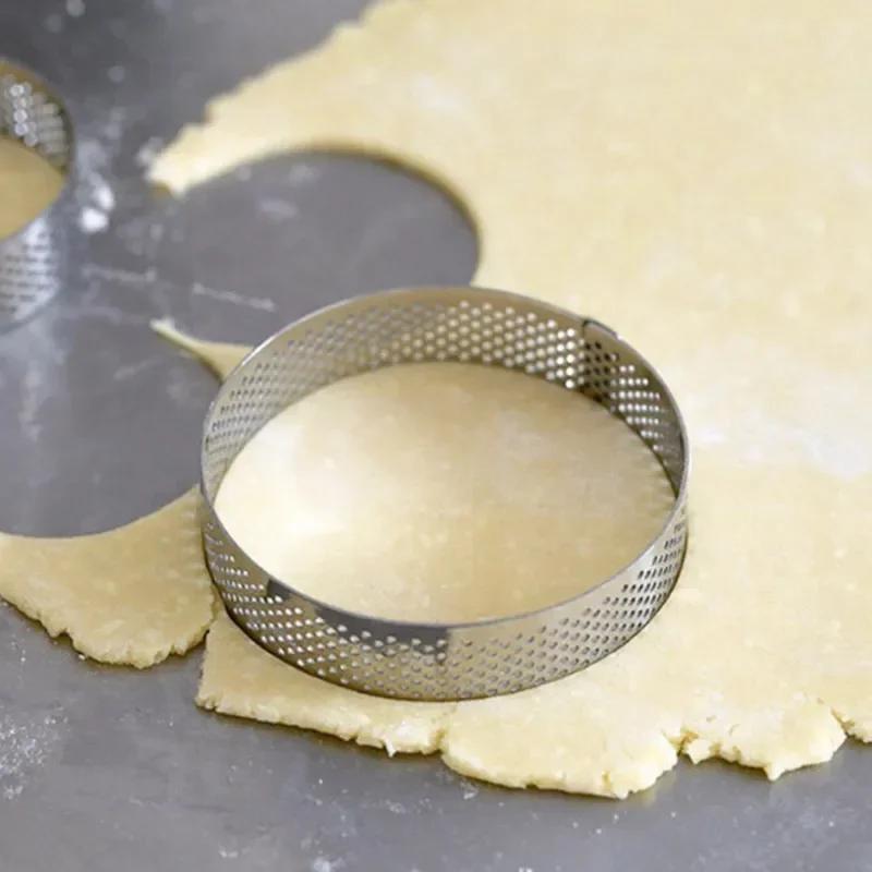 Round Stainless Steel Tart Rings 5-10cm DIY Cake/Baking Tools Biscuit/Pastry Moulds Practical for Dumpling Cutting Dessert Dishe
