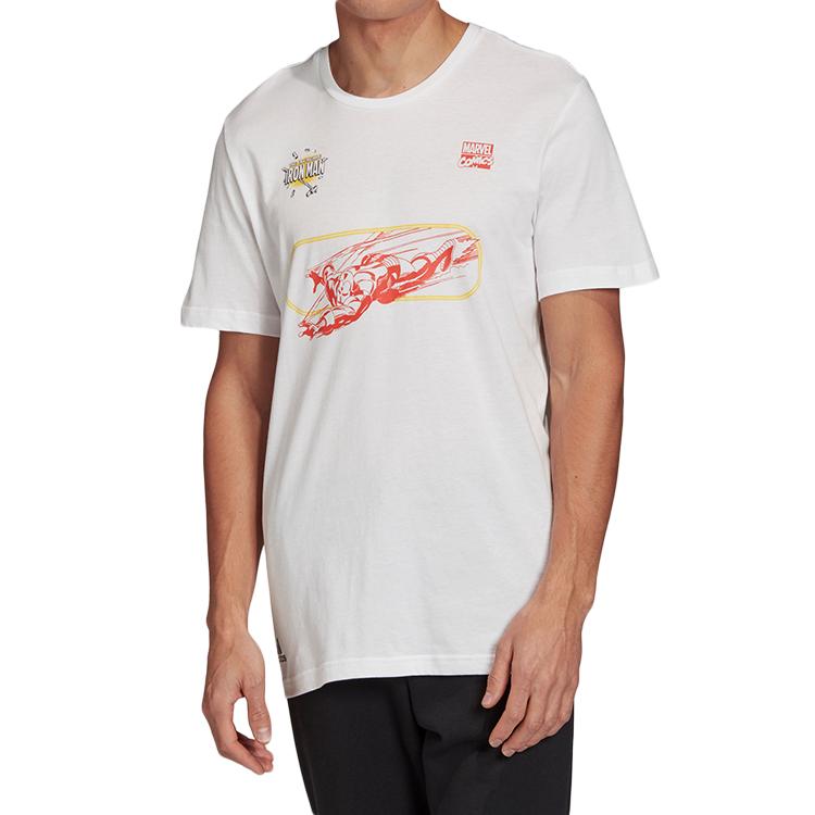 Adidas Iron Man Graphic Tee Men Tops White FN1763