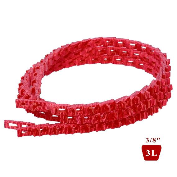 Power Twist V Belt,3/8-inch X 5 Feet Z Type, Industrial Rubber Adjustable Link V-Belts, 3L Profile, 3/8" Width, 5' Length,Drive V Belt Perfect for