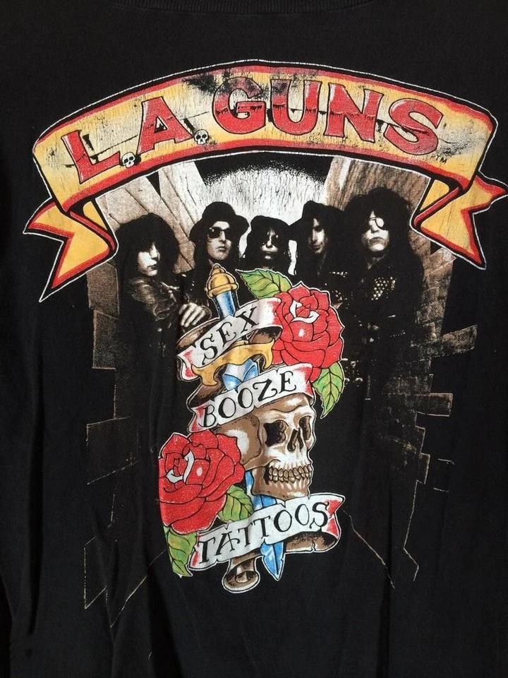 

Vintage L.A. Guns 1989 All size Black T-shirt E080 3XL