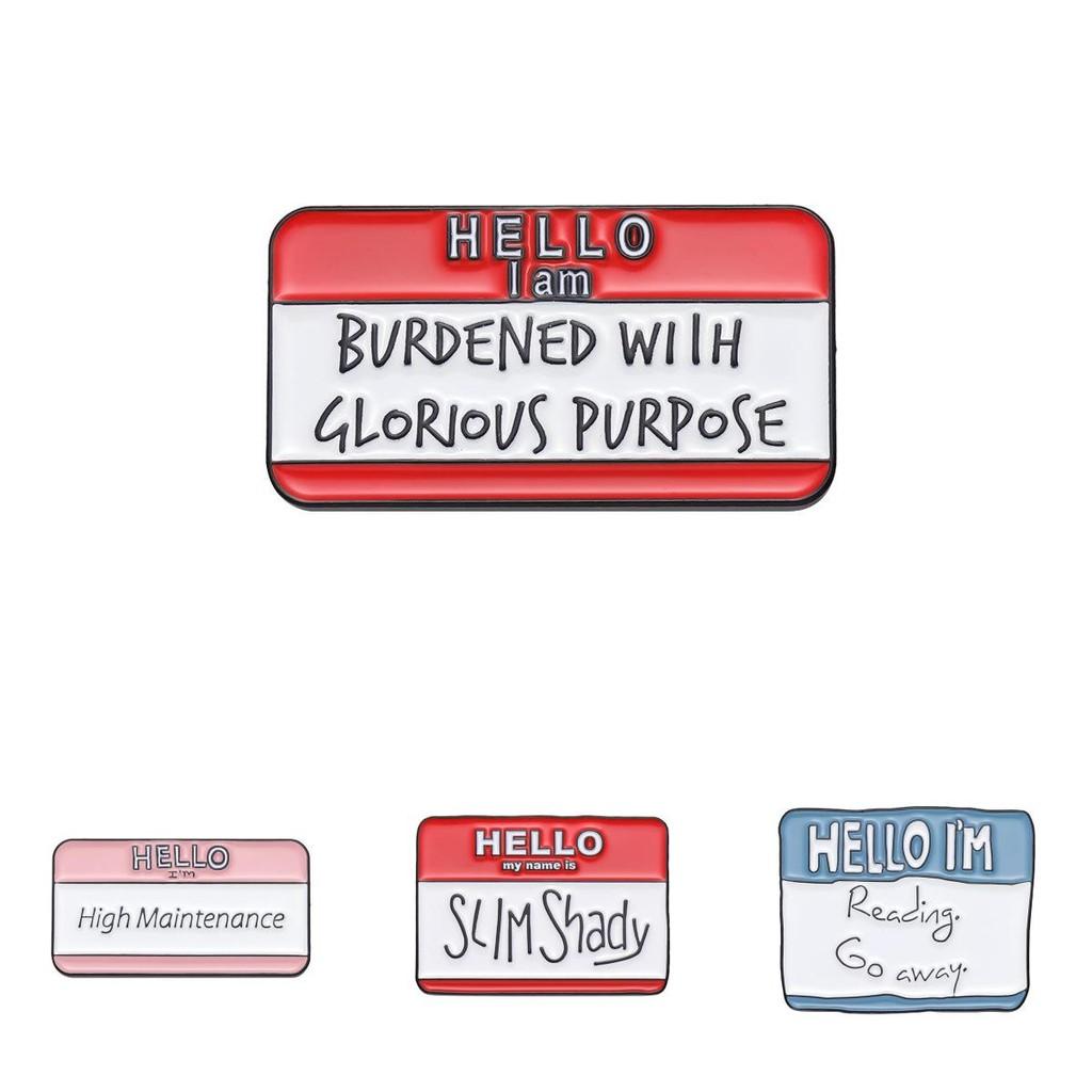 Style Cute Cartoon English Letter Badge Brooch Unique Alloy Pin For Trendsetters