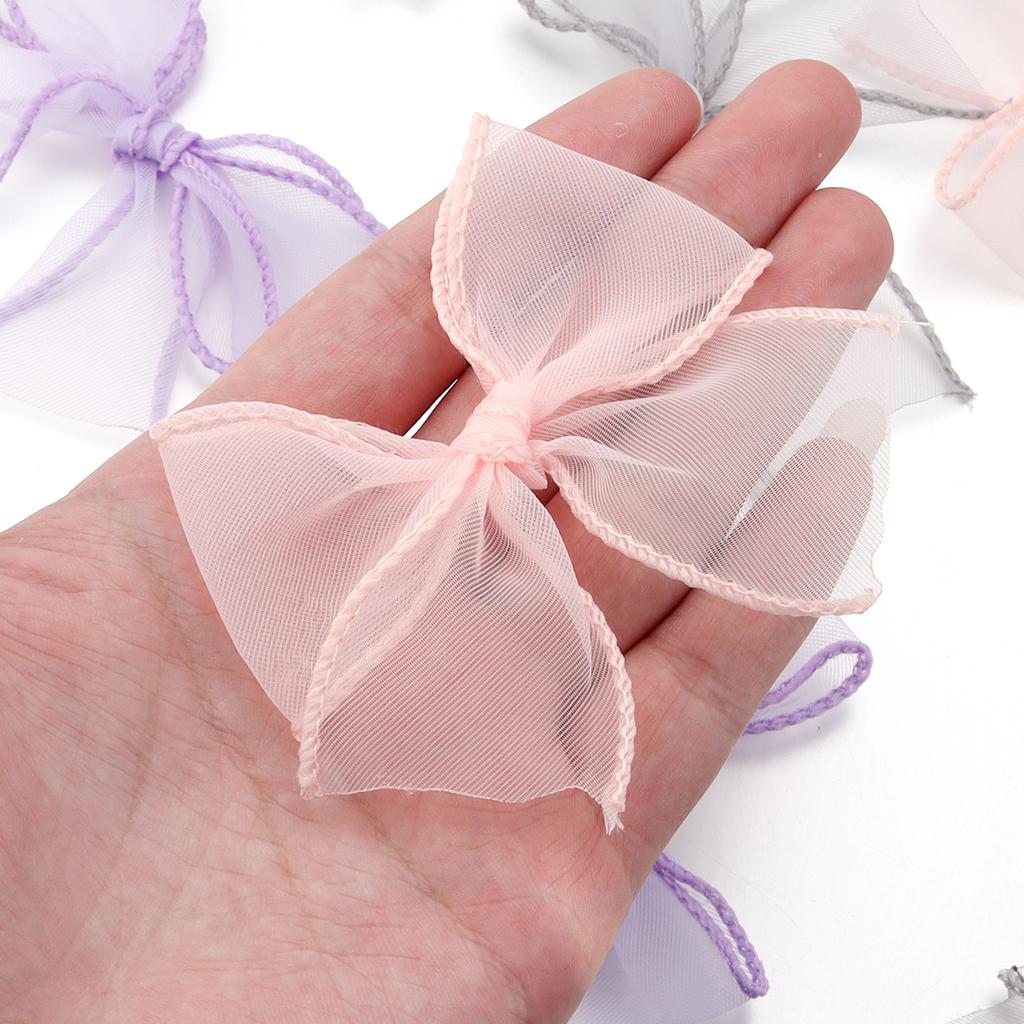 10pcs/lot Fishtail Yarn Ribbon Bows Colorful Handmade Bows For DIY Bow Hair Ornament Gift Wedding Dress Party Decoration