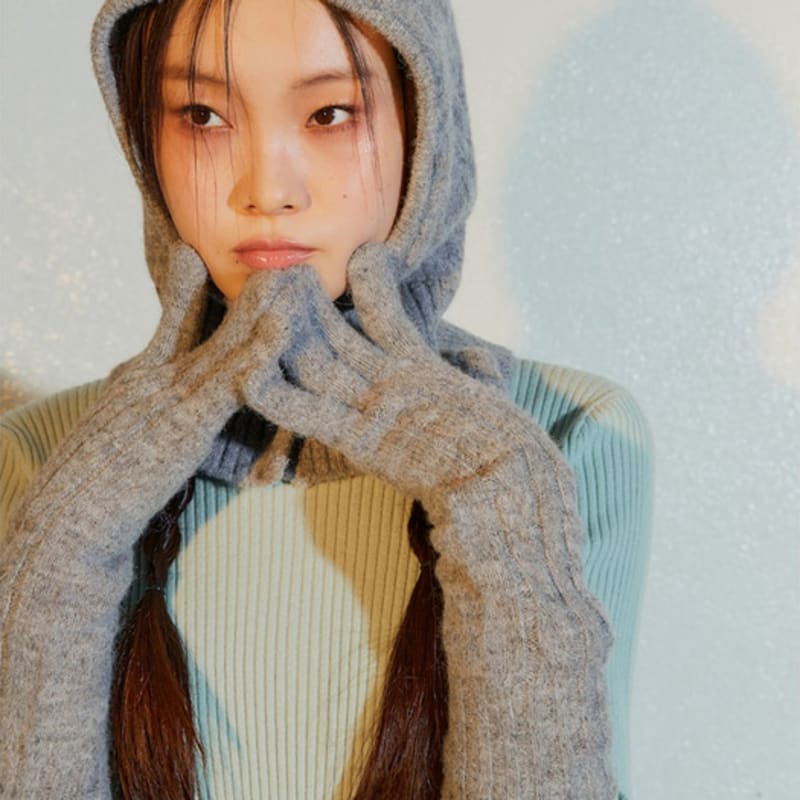 

kuho plus Длинные перчатки крупной вязки серые (KE3X5UM023) Grey