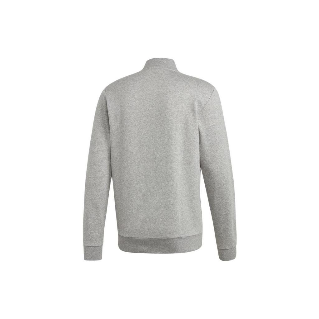 Adidas Letter Logo Print Zippers Thickened And Fleece Lined Sports Jackets & Coats Men's Gray EI9742