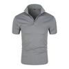 Polokošile s krátkým rukávem Jednobarevné Sportovní rychleschnoucí letní polokošile Pánské oblečení