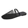 Famous Designer Women Flats Casual Sandals Women's Black Flat Sandals Summer Slide Sandals Closed Toe Flat Pantuflas Mujer