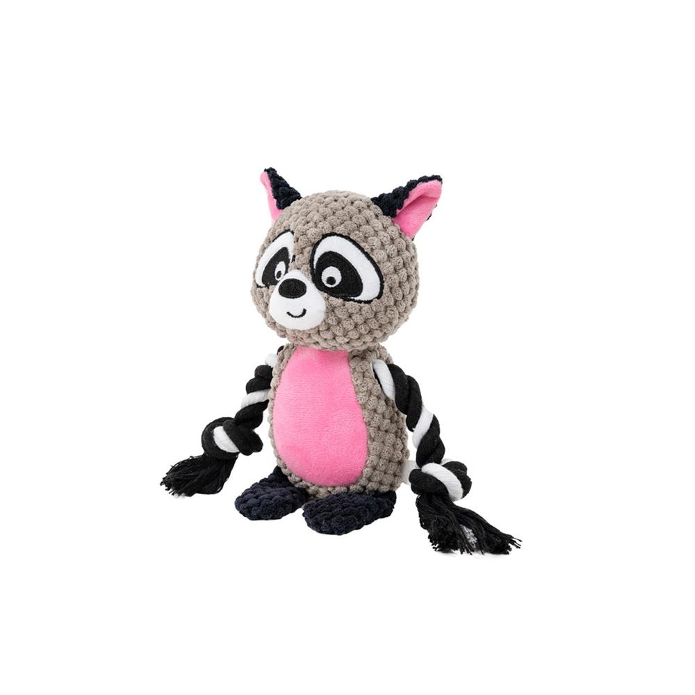 1pc Cartoon Animal Dog Toy Cute Plush Puppy Chew Pet Squeak Knot Toy Cartoon Rabbit Monkey