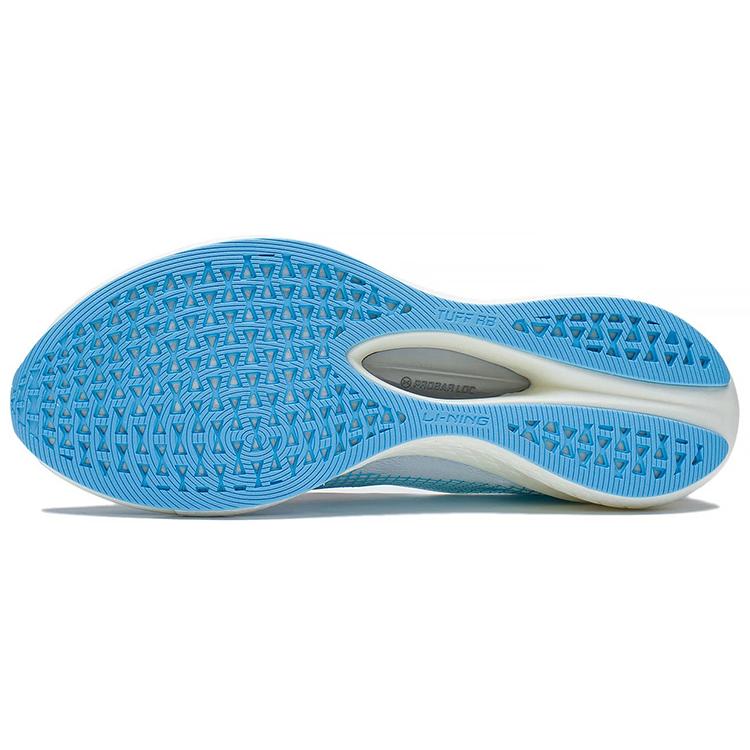 Li Ning Red Hare 5 Pro Stoff Dämpfung Rutschfest Abriebfest Niedrig geschnitten Laufschuhe Herren Weiß Blau ARMS003-10